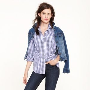 J. Crew The Perfect Shirt in Suckered Mini-Gingham